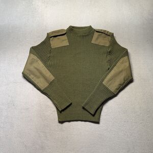 DSCP US Military Commando Sweater Mens Size 36 100% Wool Olive Green Mitts Nitts